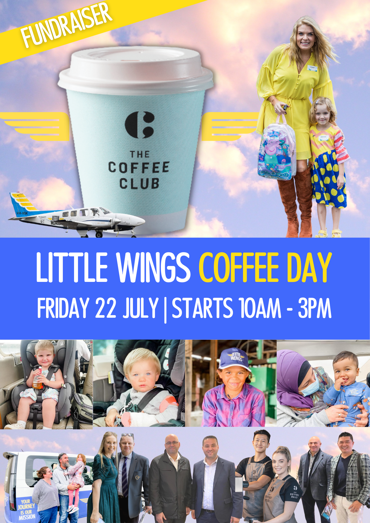 Little Wings Coffee Day Poster